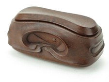 Exquisite carved walnut box