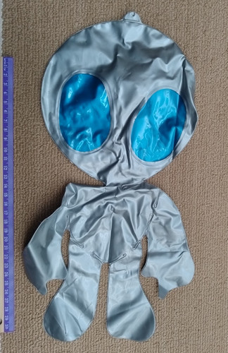 Inflatable silver blue eyed - inflatable, silver,