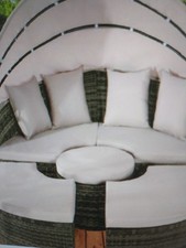 Rattan Sun Island Luxury Canopy Sofa Lounger Day Bed Garden Furniture