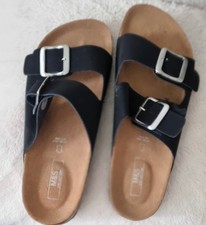 M & S Black Suede Mens Sandals