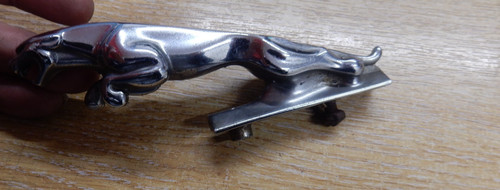 Vintage chrome jaguar car - chrome,