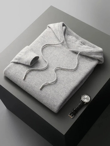 Men 100 merino wool - wool, hoodie