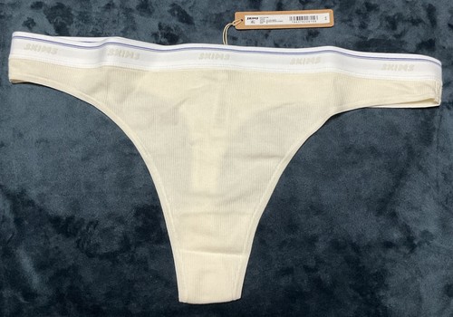 Skims cotton rib thong panties - rib,