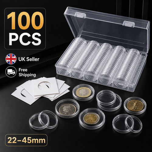 100pcs coin cases capsules - 10-100pcs,