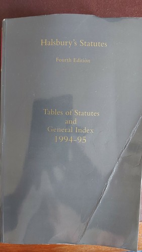 Halsbury statutes fourth - statutes,