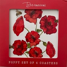 SET OF 4  POPPY/POPPIES WITH