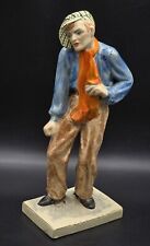 Antique Art Deco Goldspenser/Hermine Rauch Ceramic Boy Sculpture Austria/1930s