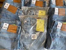 LEVI'S 512 FLEX STRETCH SLIM TAPER LIGHT BLUE DENIM JEANS 30W-40W 30L-34L NEW