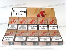 EMPTY B&H BENSON & HEDGES GOLD 20 CIGARETTE PACKET PACK EMPTY BOX x10 SLEEVE