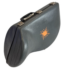 French Horn Hard Case Grey Purple Lined Vintage Band Instrument - F11 O953