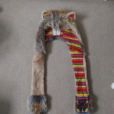 Spirit Hood Lion Hood Scarf Faux Fur