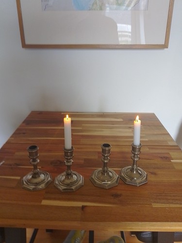 Candle sticks chrome metal - 4,