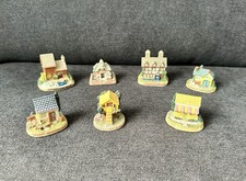 Tetley Tea Folk Collectible Houses Set of 7 Excellent Condition Collectible