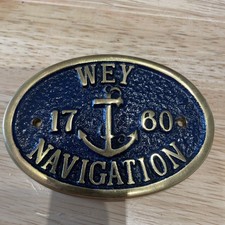 Brass Canal Bridge Plaque -