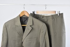 Men's Jaeger Suit Two Piece Brown Silk/Linen Mix 38 Blazer Jacket 32R Trousers 