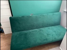 sofa bed habitat matteo green velvet lounge furniture living room bedroom