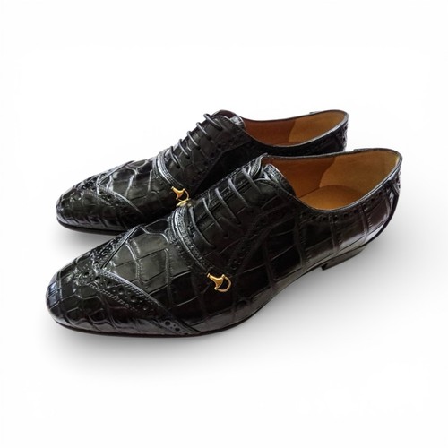 Gucci black crocodile leather - gucci,