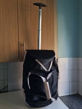 RADLEY DESIGNER WOMENS BLACK HOLDALL DAFFLE WEEKEND TRAVEL BAG ON WHEELS