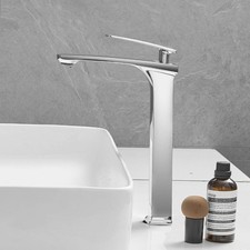 New KELELIFE Chrome Single-Lever Bathroom Sink Tap Tall Basin Mixer BOXED - G24