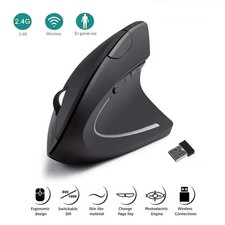 Anker 2.4G Wireless Vertical Ergonomic Optical Mouse 5 Buttons 800/1200/1600 DPI
