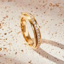 14k Gold Spinning Eternity Band with 0.50 Carat Round Lab-Grown Diamonds Ring