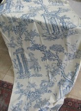 Brunschwig & Fils cotton Dublin Toile Chinoiserie screen  Print Fabric 2.7 M