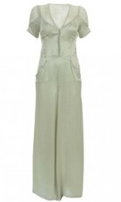 KATE MOSS TOPSHOP RARE GREEN SILK SATIN LACE PARTY JUMPSUIT UK 6 EU 34 XS BNWT