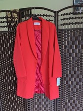 Helene Berman Women's Oversized Blazer Size 8 Red