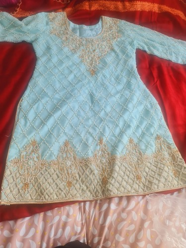 Heavy bead work sharara - heavy,