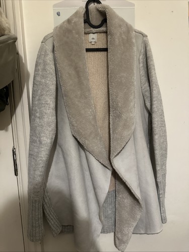 Faux shearling coatigan - faux,