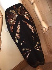 LINEA WIGGLE SKIRT BLACK GOLD