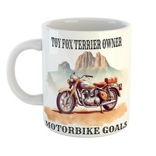Never Too Old - TOY FOX TERRIER OWNER VINTAGE MOTORBIKE GOALS Mug - Great Gift