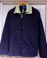 Vintage 80's Womens Mackintosh New England Rain Jacket Anorak Coat Large Blue