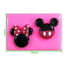 Mickey and Minnie Mouse Face Silicone Mould by Fairie Blessings