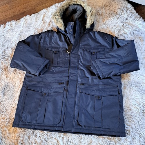 Bigdude parka faux fur trim - bigdude,