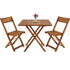 Wooden Folding Bistro Set