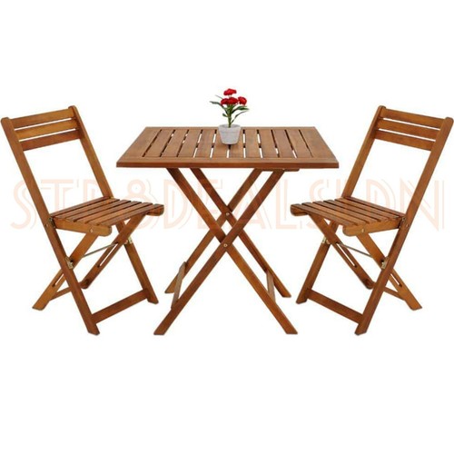 Wooden folding bistro set - folding,