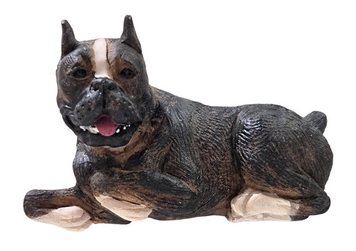Vintage brown and white boxer - brown,