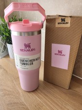 New Flip Straw Stanley H2.0 Quencher Tumbler 30oz Water Bottle Pink Womens