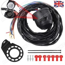 TOWING ELECTRICS 13 PIN EURO SOCKET PRE WIRED 2M SHEATHED CABLE CARAVAN TRAILER