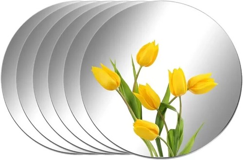 Round mirror tiles 20cm self - 20cm,