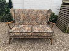 Lucian Ercolani for Ercol Mid-Century Beech & Elm 2 Seater Wing-Back Sofa