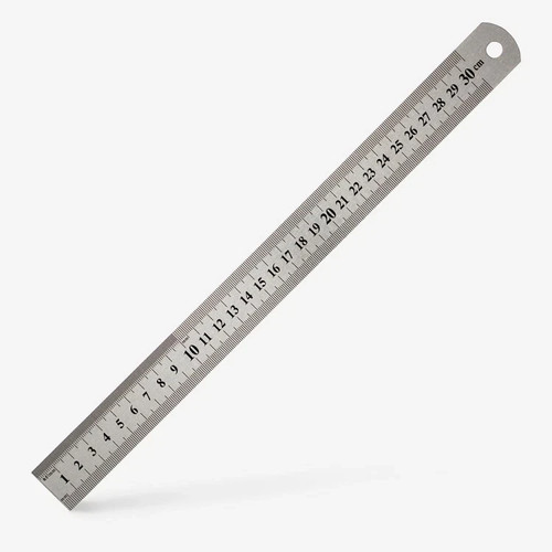 Clear colour plastic - &, ruler