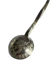 King George 1916 3 Pence Unique Creation Salted Spoon Ml Engraved Silver 800