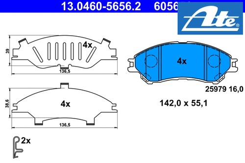 Front brake pad - disc,