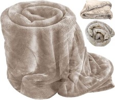 Roll Mink Throw Biege/Mink
