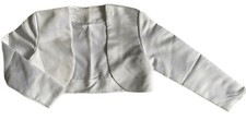 Flower Girl Bolero First Holy Communion Jacket Long Sleeve White Jacket 8-9 Year