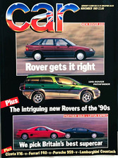 CAR MAGAZINE NOV-1989 - Cizeta
