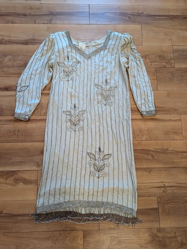 Vtg silk beaded - silk, flapper