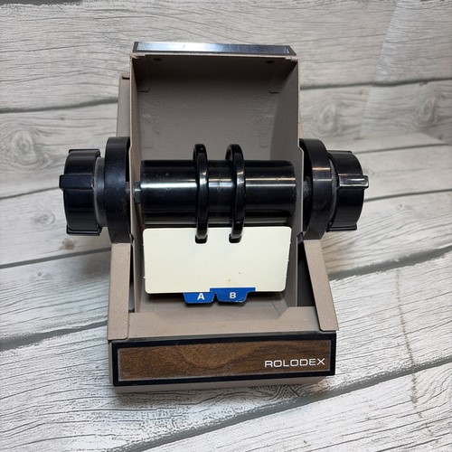 Vtg rolodex metal rotary - rolodex,